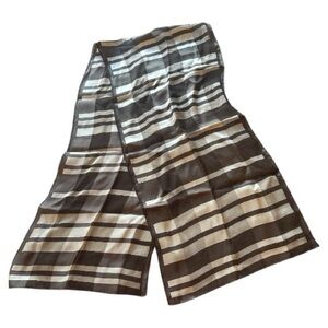 Vintage Elaine Gold for Collection XIIX Sheer Plaid Oblong silk Scarf